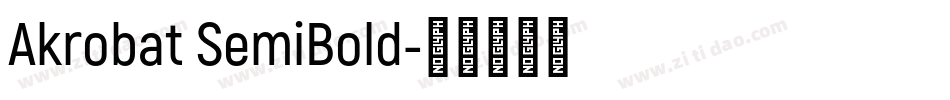 Akrobat SemiBold字体转换